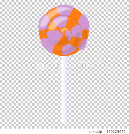 棒棒糖淺紫色和橙色 棒棒糖淺紫色和橙色 130225672