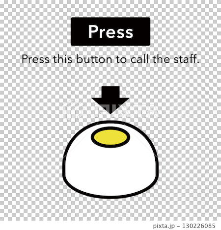 Simple call bell button icon for shop. Vector illustration. Information sign. 130226085