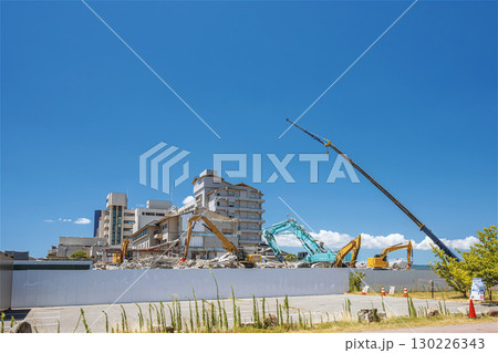能登半島地震 和倉温泉の解体現場 130226343