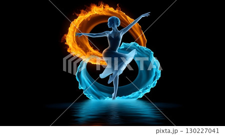 Elemental dance of fire and water Elemental dance of fire and water 130227041