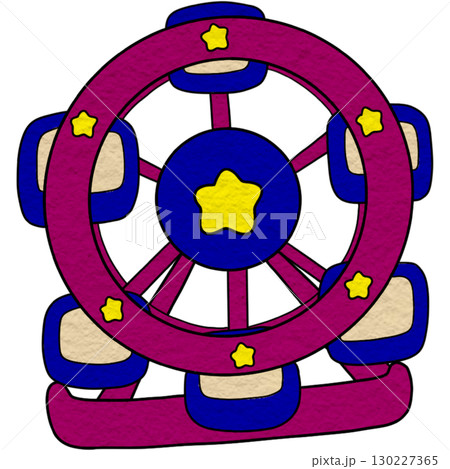 a ferris wheel with stars on it 130227365