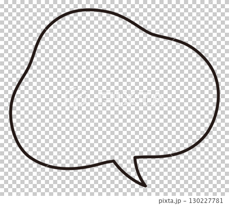 Vector illustration of a simple speech bubble. Single item, frame, border, speech bubble 130227781