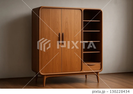 Ultra-Realistic Scandinavian Wardrobe Design 1960s-1970s 130228434