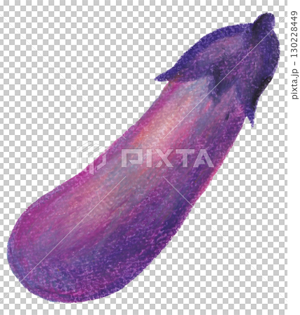 ナスのイラスト オイルパステル画 ナスのイラスト オイルパステル画 130228449