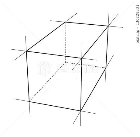 Geometric Cube Illustration. Vector Geometric Cube Illustration. Vector 130229331