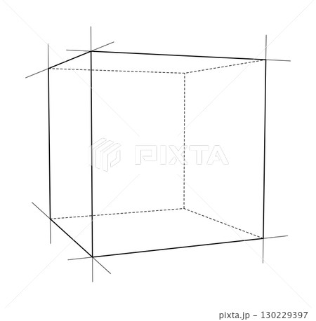 Abstract Geometric Cube. Vector Abstract Geometric Cube. Vector 130229397