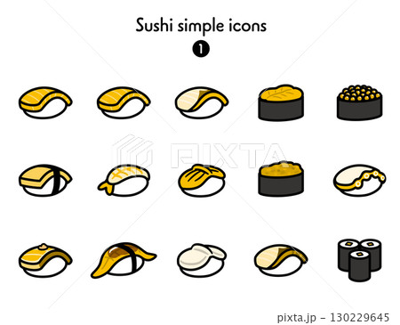 アイコン集 寿司 130229645