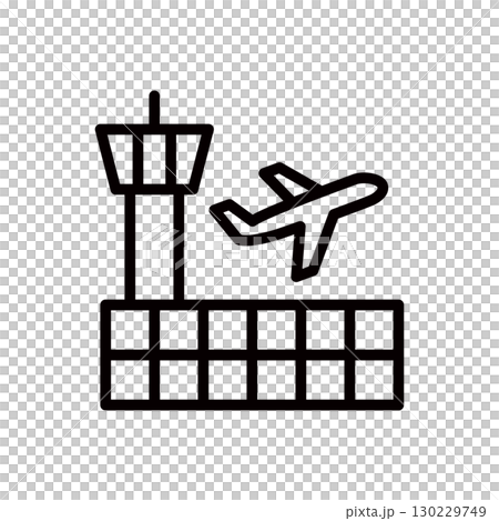 機場和飛機圖標、國際旅行和商務旅行圖標 130229749