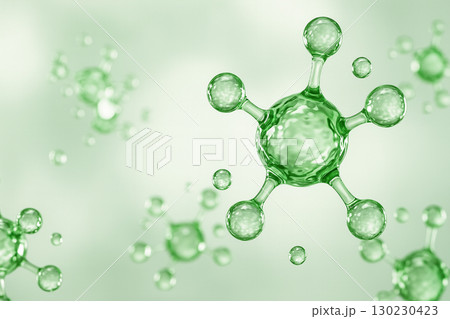 CICA成分の分子構造イメージ・整肌作用の3D背景 CICA成分の分子構造イメージ・整肌作用の3D背景 130230423