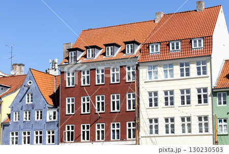 Nyhaven portin in the old city of Copenhagen, Denmark 130230503