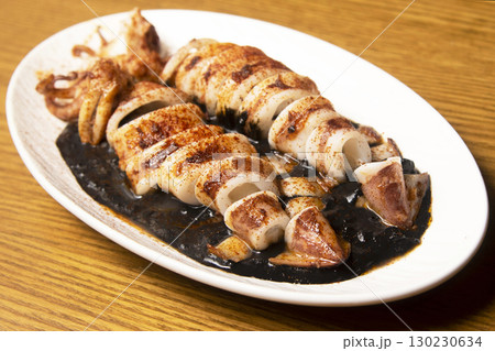 イカ焼き、イカ墨ソース 130230634