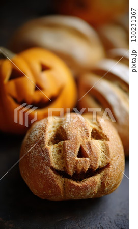 Creative pumpkin bread for festive celebration 130231367