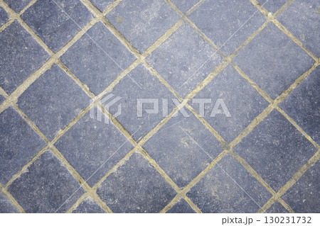 Gray brick wall background. Stone blocks surface with horizontal texture of square brick.  130231732