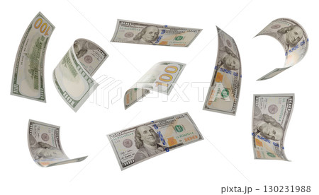 Build Your Own 1 (of 3) - Randomly Falling Collection of U.S. 100 Dollar Bills Isolated on a White Background. Build Your Own 1 (of 3) - Randomly Falling Collection of U.S. 100 Dollar Bills Isolated on a White Background. 130231988