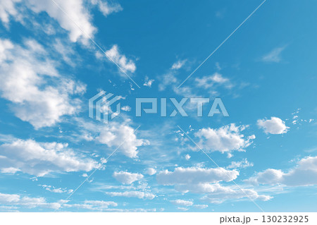 青空と白い雲の背景写真（イラスト） 130232925