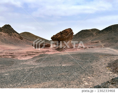 Stone mushroom in Timna Park in the Arava desert 130233468