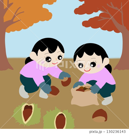 果物狩り（栗拾い） 130236143