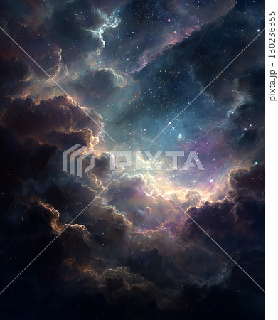美しい宇宙のグラデーション 130236355