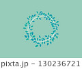 ナチュラルカラーの線画のリーフのリース ナチュラルカラーの線画のリーフのリース 130236721