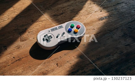 レトロゲーム風コントローラーのフラットレイ 130237123