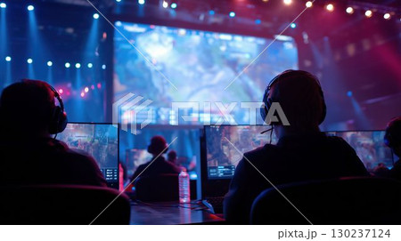 eスポーツ小規模大会の雰囲気カット 130237124