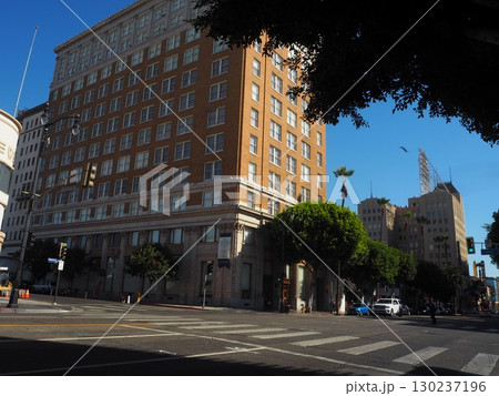 青空に映えるハリウッド大通りの街並み 青空に映えるハリウッド大通りの街並み 130237196
