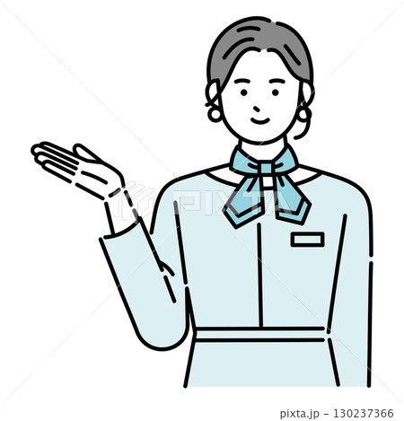 案内をする受付の女性 130237366