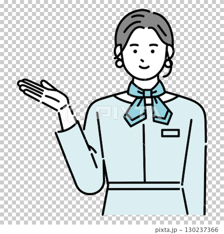 案内をする受付の女性 130237366