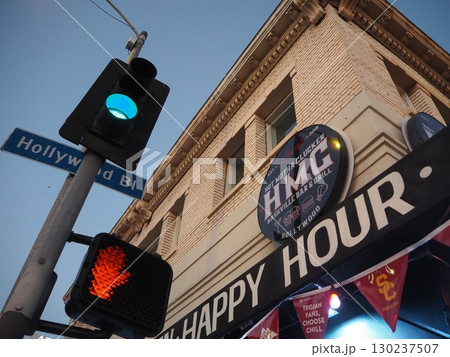 青空に映えるハリウッド大通りの街並み 青空に映えるハリウッド大通りの街並み 130237507
