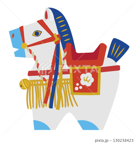 可愛い馬の民芸品 午年のイラストのイラスト素材 [130238423] - PIXTA