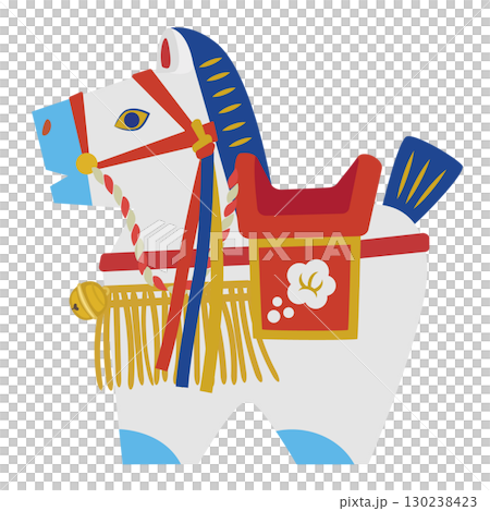 可愛い馬の民芸品 午年のイラストのイラスト素材 [130238423] - PIXTA