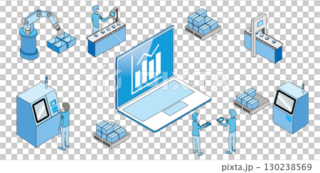 製造工場の見える化イメージ 製造工場の見える化イメージ 130238569