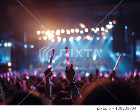 音楽コンサートの華やかな夜景 130238734
