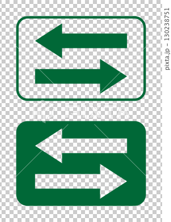 雙箭頭圖示綠色 130238751