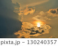直後に豪雨をもたらした夕焼け 130240357