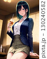 【AIイラスト】仕事終わりにバーで酔いぎみのOL 130240582