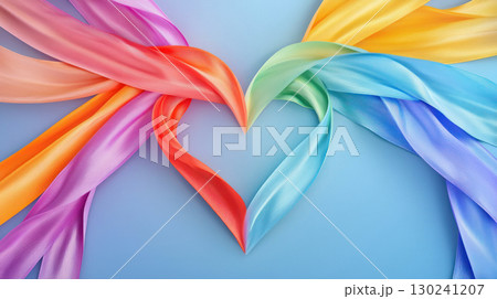 Abstract depiction of overlapping ribbons...のイラスト素材 [130241207] - PIXTA