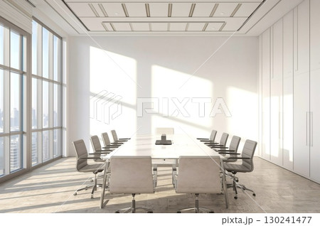 自然光差し込む会議室 自然光差し込む会議室 130241477