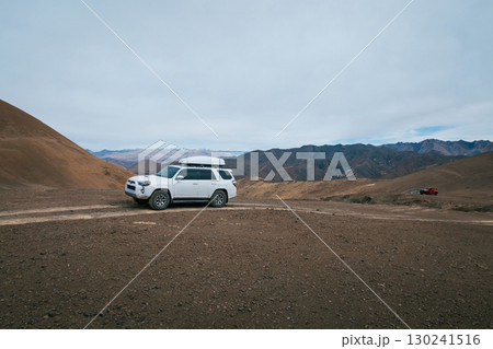 Toyota 4runner on high altitude mountain top in Tibet ,China 130241516