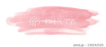 pink watercolor background. Artistic hand paint. Isolated on transparent background. 130242520
