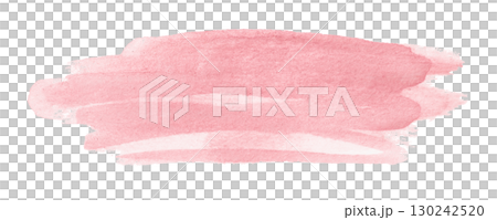 pink watercolor background. Artistic hand paint. Isolated on transparent background. 130242520