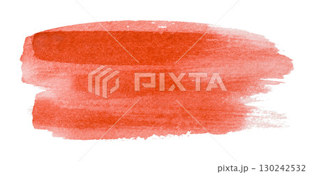 red watercolor background. Artistic hand paint. Isolated on transparent background. 130242532