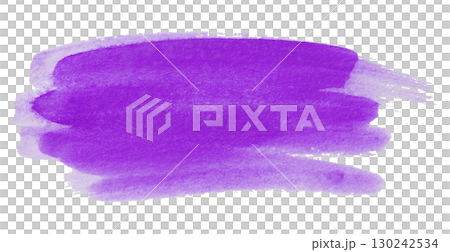 purple watercolor background. Artistic hand paint. Isolated on transparent background. 130242534