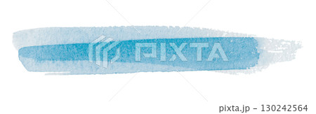 light blue watercolor background. Artistic hand paint. Isolated on transparent background. 130242564