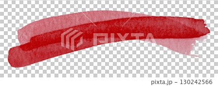 red watercolor background. Artistic hand paint. Isolated on transparent background. 130242566