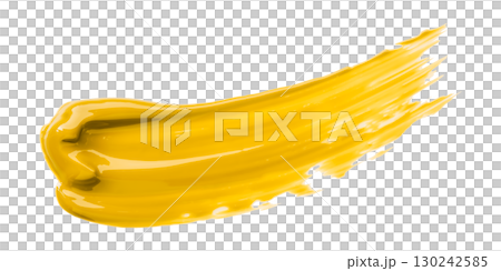 Yellow watercolor brush isolated on transparent background Yellow watercolor brush isolated on transparent background 130242585