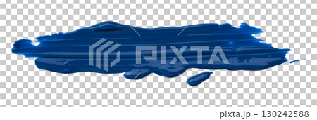 Blue brush watercolor isolated on transparent background 130242588