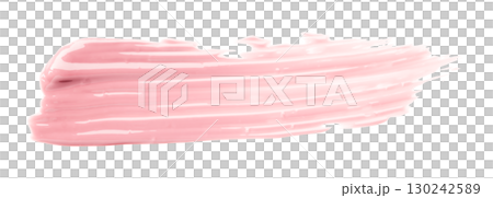 Pink watercolor brush isolated on transparent background 130242589