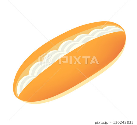 クリームコッペパンのアイコン 130242833