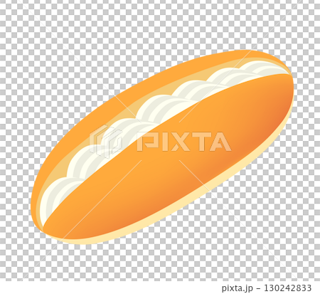 クリームコッペパンのアイコン 130242833